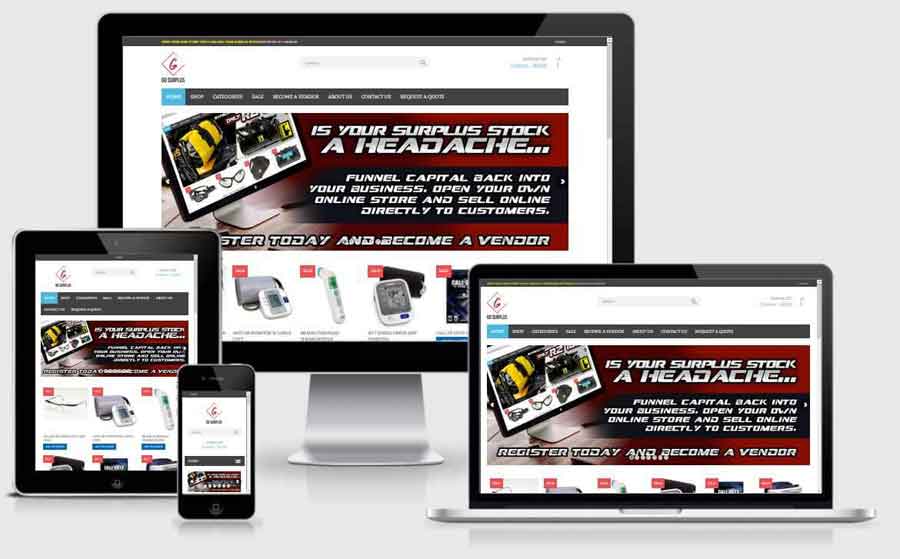 Multivendor ecommerce website surplus stock store